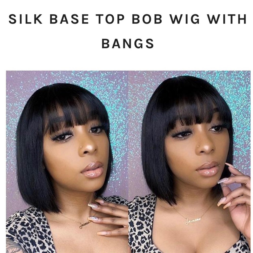 Brand New LuvMe Silk Top Bob with Bang Wig